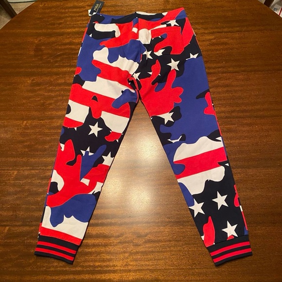 Brand NWT Men’s Polo by Ralph Lauren Red White & Blue Cano Joggers - Picture 3 of 5